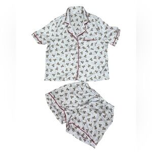 Charming Kids' Pajama Set with Bear Print